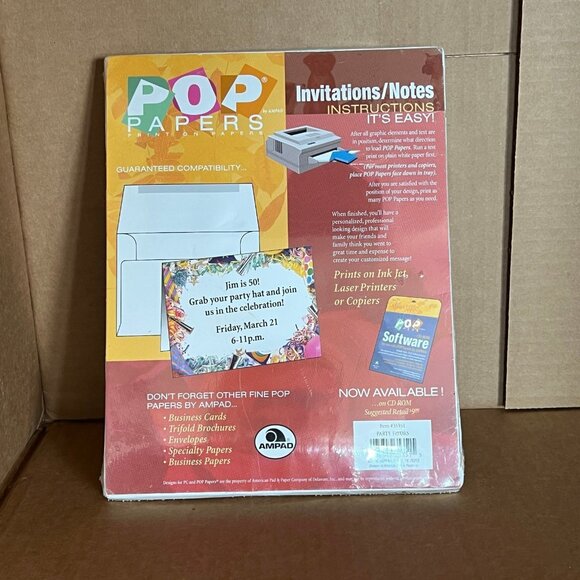 50 Count Invitation Paper/Envelopes (Party Favors) - Size 4.5 x 5.5 Inches - Picture 2 of 3